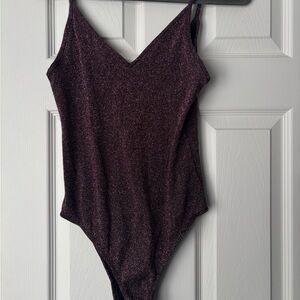 Deep Purple Glitter Bodysuit